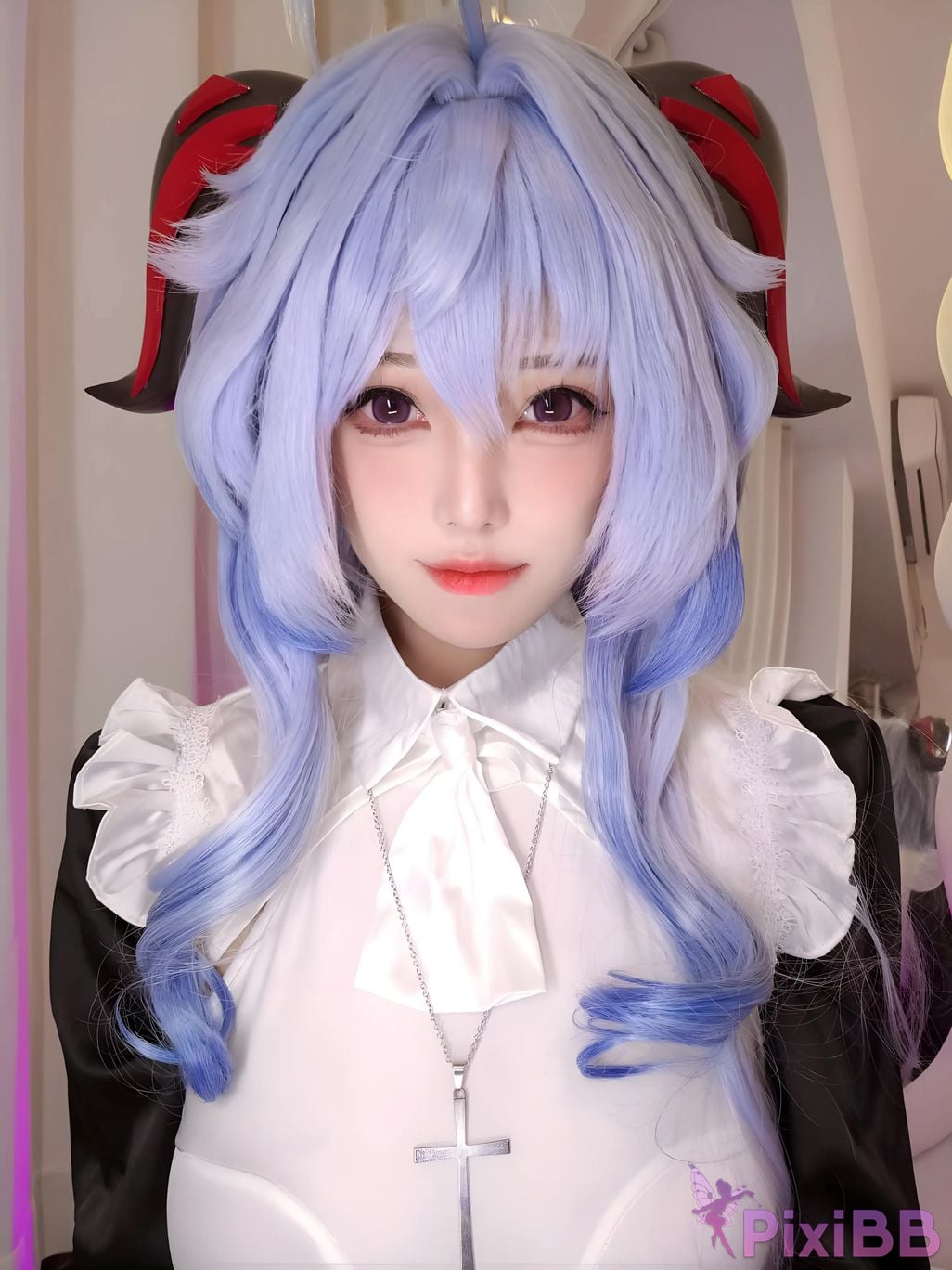 Cosplayer honey cat fur Genshin Sister Ganyu PixiBB.COM 004