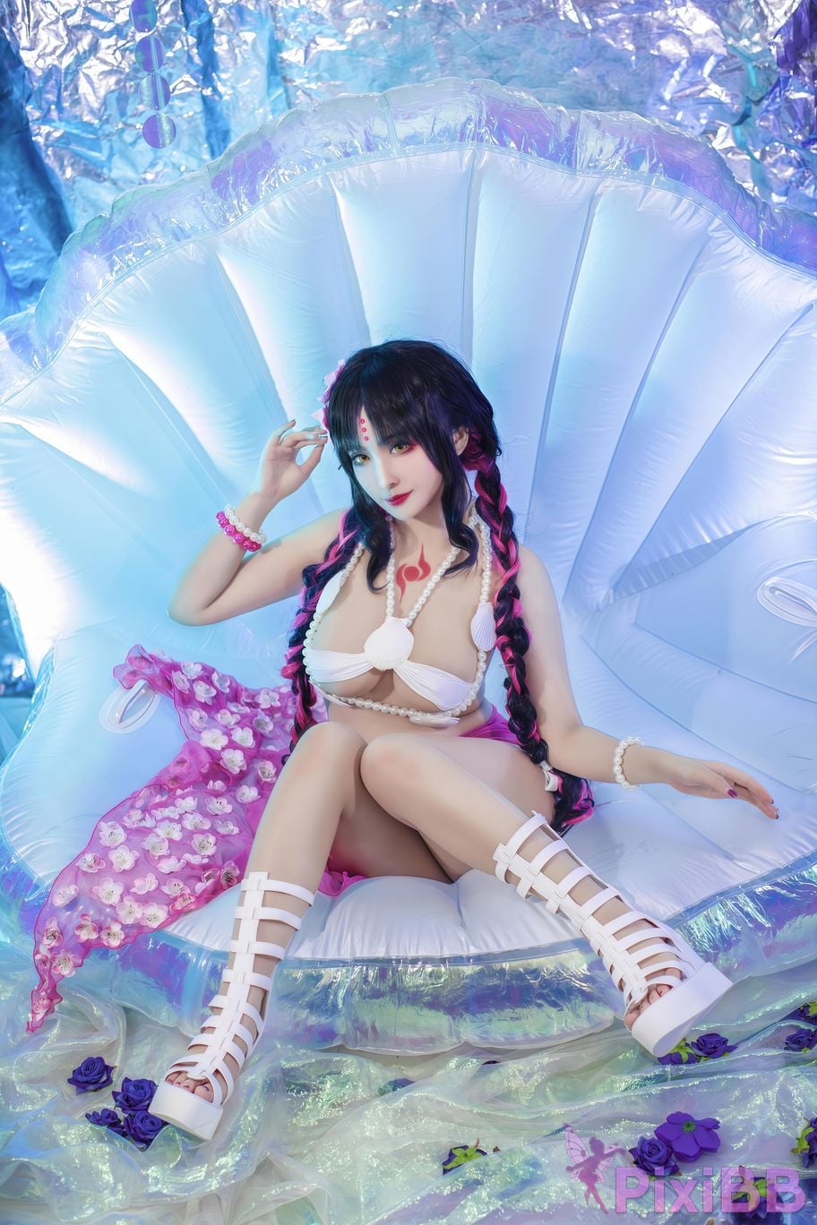 Cosplayer Luo Li LoLiSAMA Sesshoin swimsuit PixiBB.COM 007