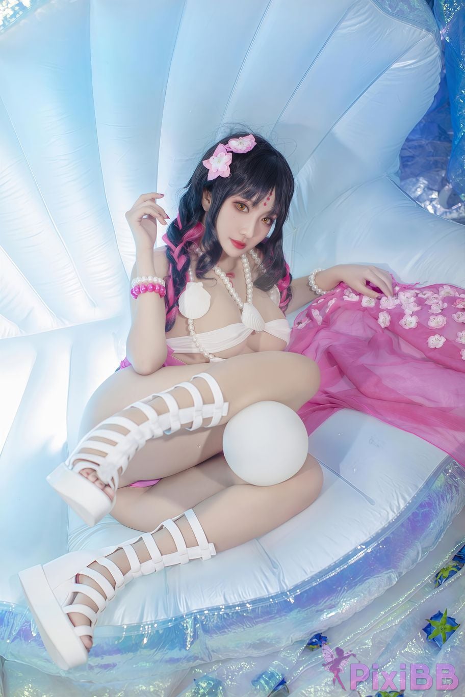 Cosplayer Luo Li LoLiSAMA Sesshoin swimsuit PixiBB.COM 011