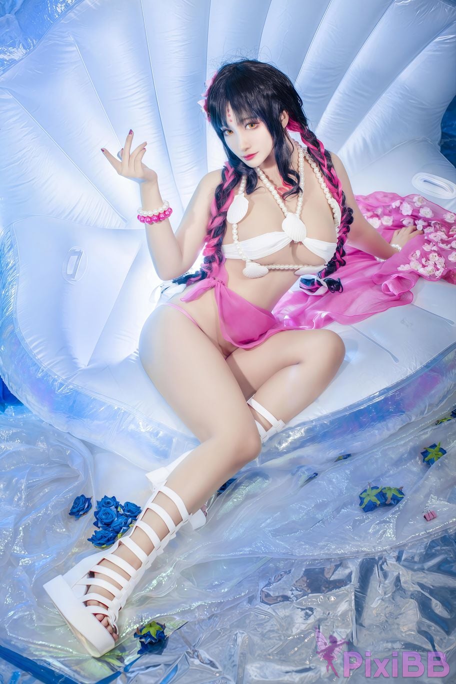 Cosplayer Luo Li LoLiSAMA Sesshoin swimsuit PixiBB.COM 014