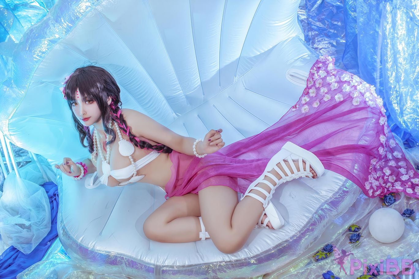 Cosplayer Luo Li LoLiSAMA Sesshoin swimsuit PixiBB.COM 025
