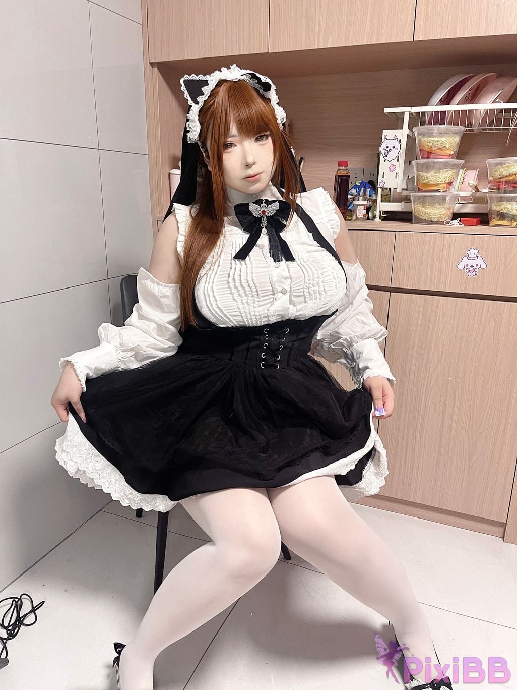 Cosplayer chun ai neko Cat eared maid PixiBB.COM 040