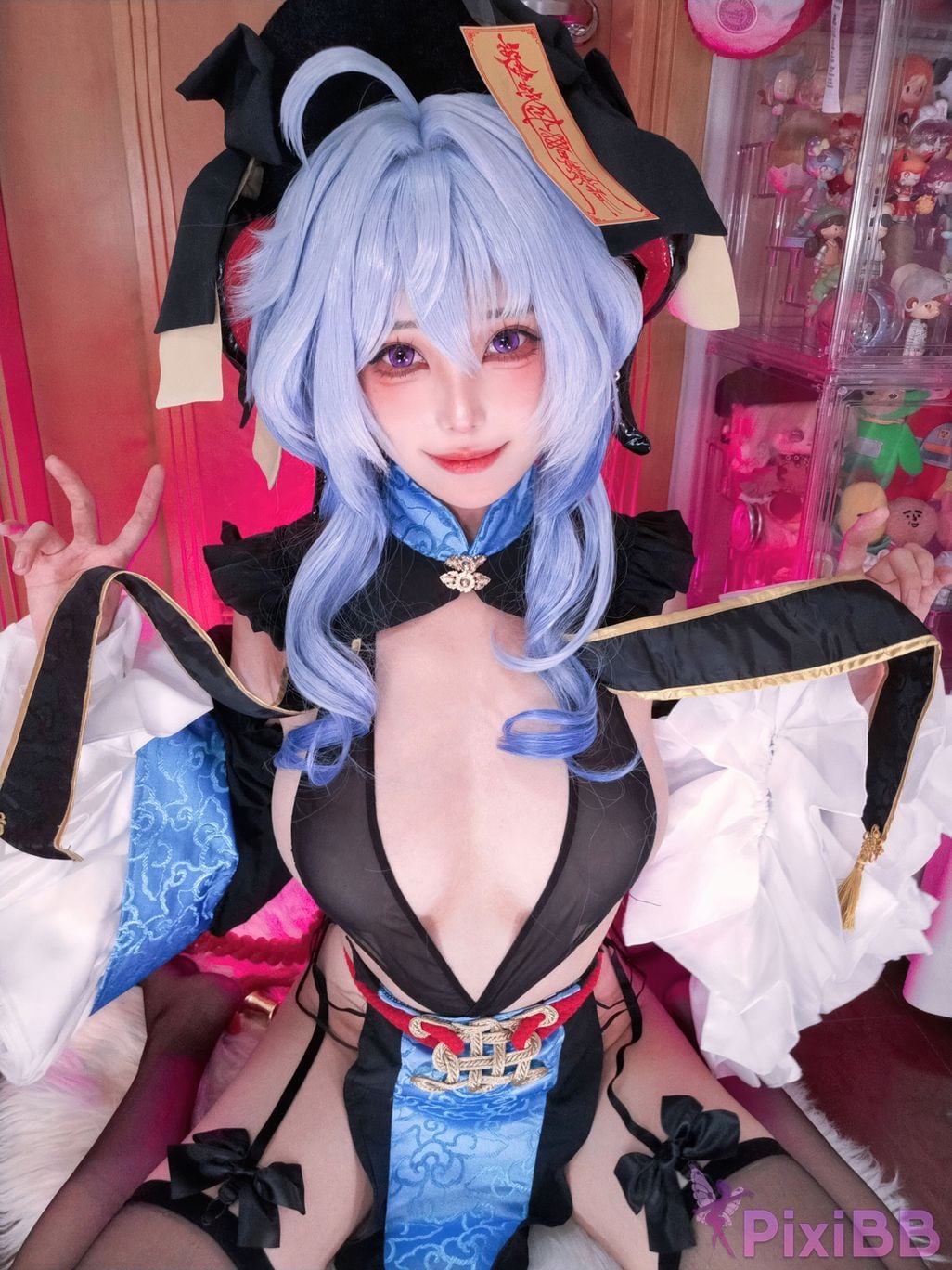 Cosplay Honey Cat Fur Genshin Impact Ganyu Chinese Style Little Zombie PixiBB.COM 027