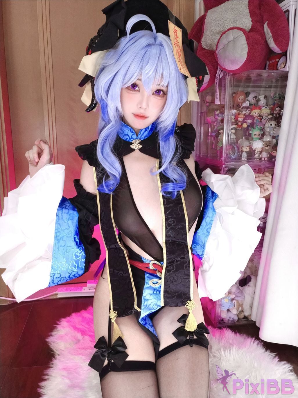 Cosplay Honey Cat Fur Genshin Impact Ganyu Chinese Style Little Zombie PixiBB.COM 038