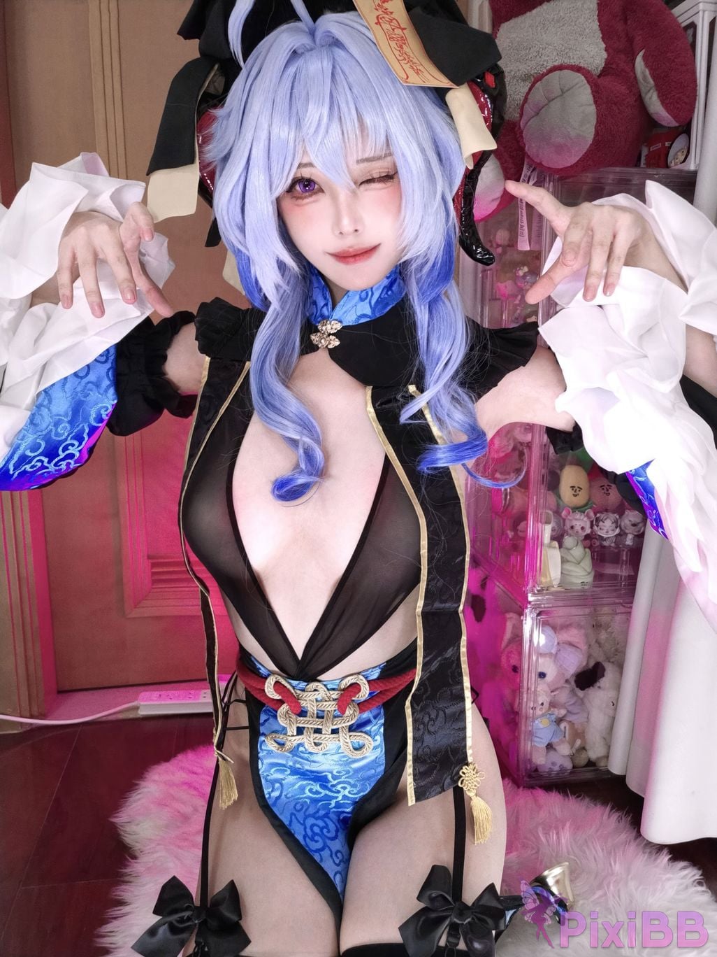 Cosplay Honey Cat Fur Genshin Impact Ganyu Chinese Style Little Zombie PixiBB.COM 041