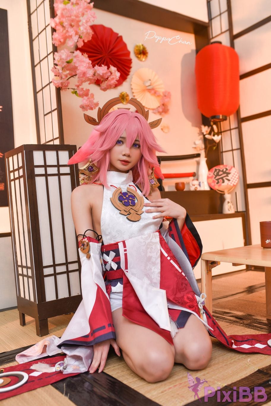 Coser PoppaChan Yae Miko Genshin Impact PixiBB.COM 001