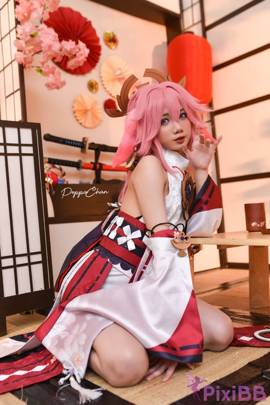 Coser PoppaChan Yae Miko Genshin Impact PixiBB.COM 003