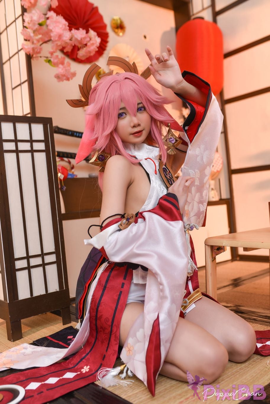Coser PoppaChan Yae Miko Genshin Impact PixiBB.COM 004