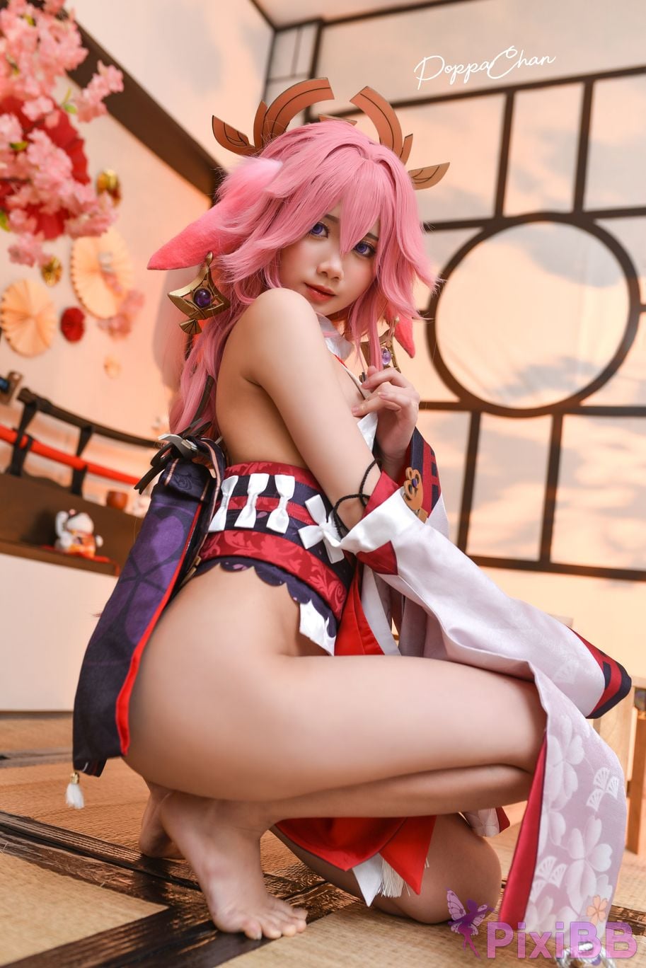 Coser PoppaChan Yae Miko Genshin Impact PixiBB.COM 008