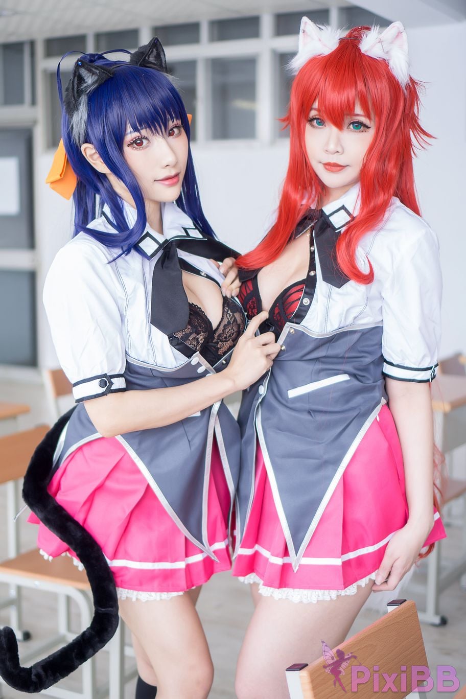 HaneAme & Hana Bunny Akeno Himejima & Rias Gremory Little Kitty PixiBB.COM 11