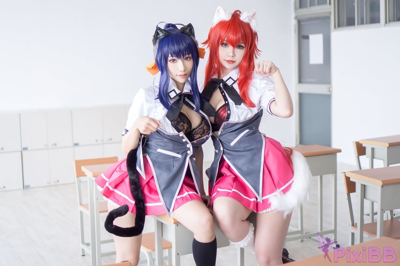 HaneAme & Hana Bunny Akeno Himejima & Rias Gremory Little Kitty PixiBB.COM 5