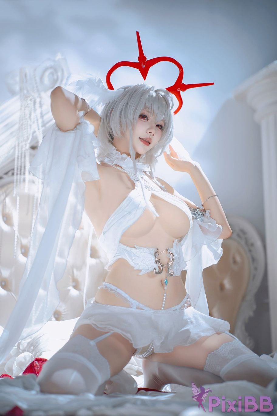 Cosplayer Is it a little bear azur lane Pearl Fallen Angel in the Magic Castle PixiBB.COM 009