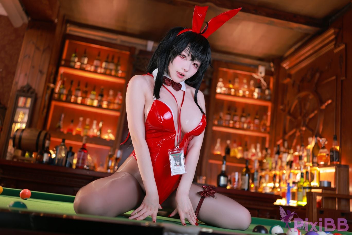 Cosplayer cheese cubes wii azur lane Dafeng pool bunny girl PixiBB.COM 027