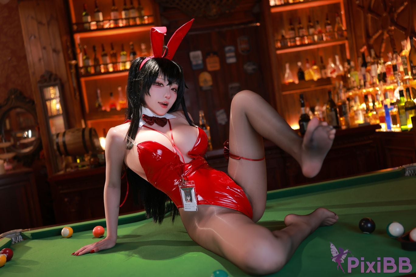 Cosplayer cheese cubes wii azur lane Dafeng pool bunny girl PixiBB.COM 065