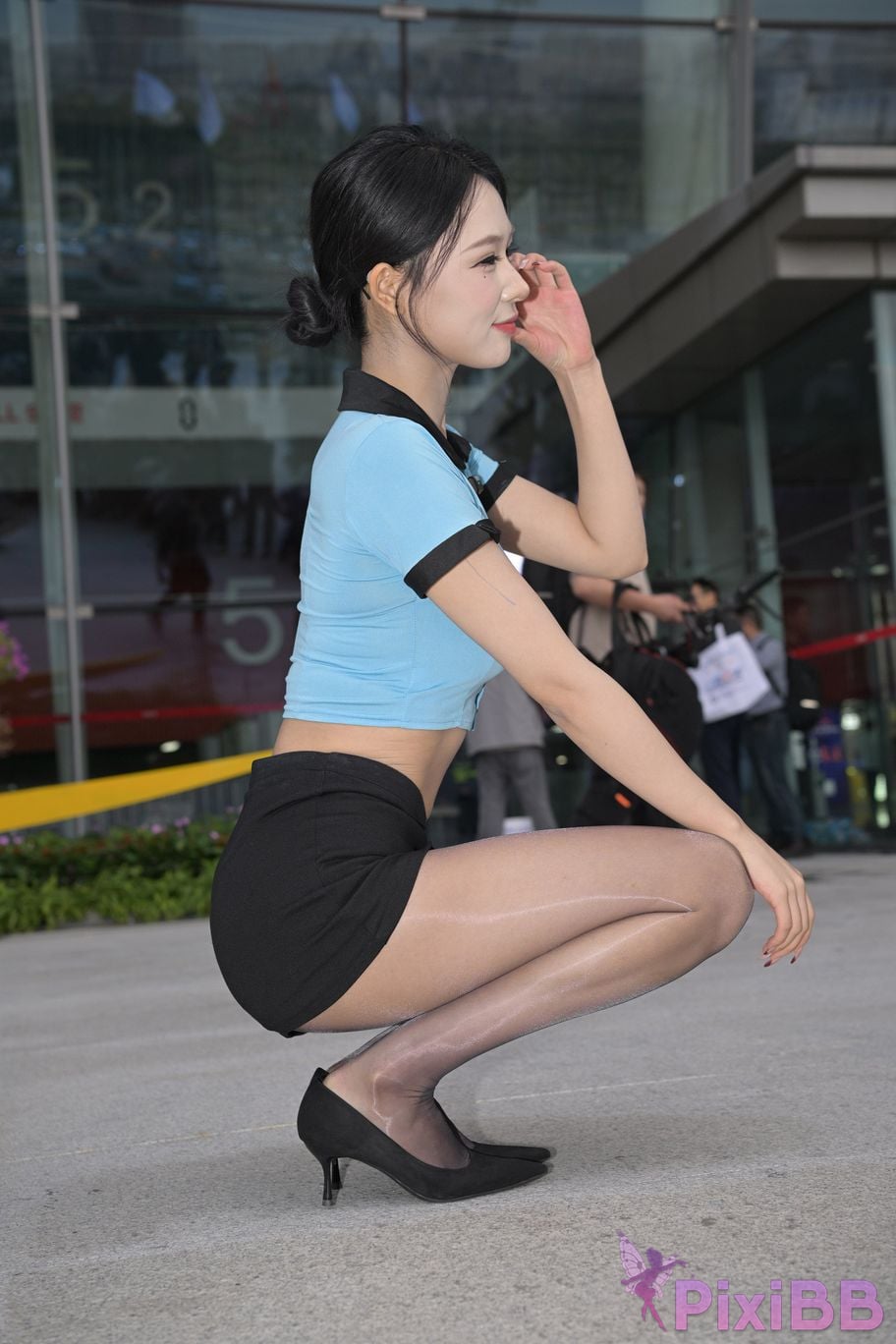 Featured Street Photography Works No.5615 Guoguo black silk skirt PixiBB.COM 061