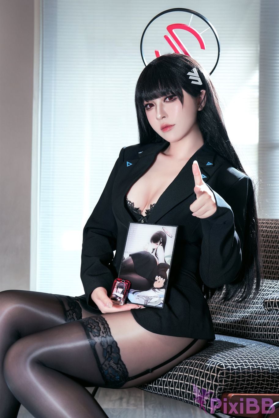 Cosplayer Half son Blue Archive Rion Moon underwear OL PixiBB.COM 018