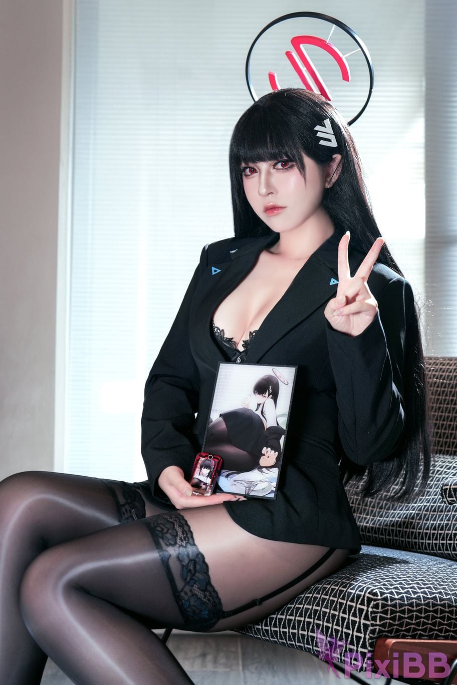 Cosplayer Half son Blue Archive Rion Moon underwear OL PixiBB.COM 019