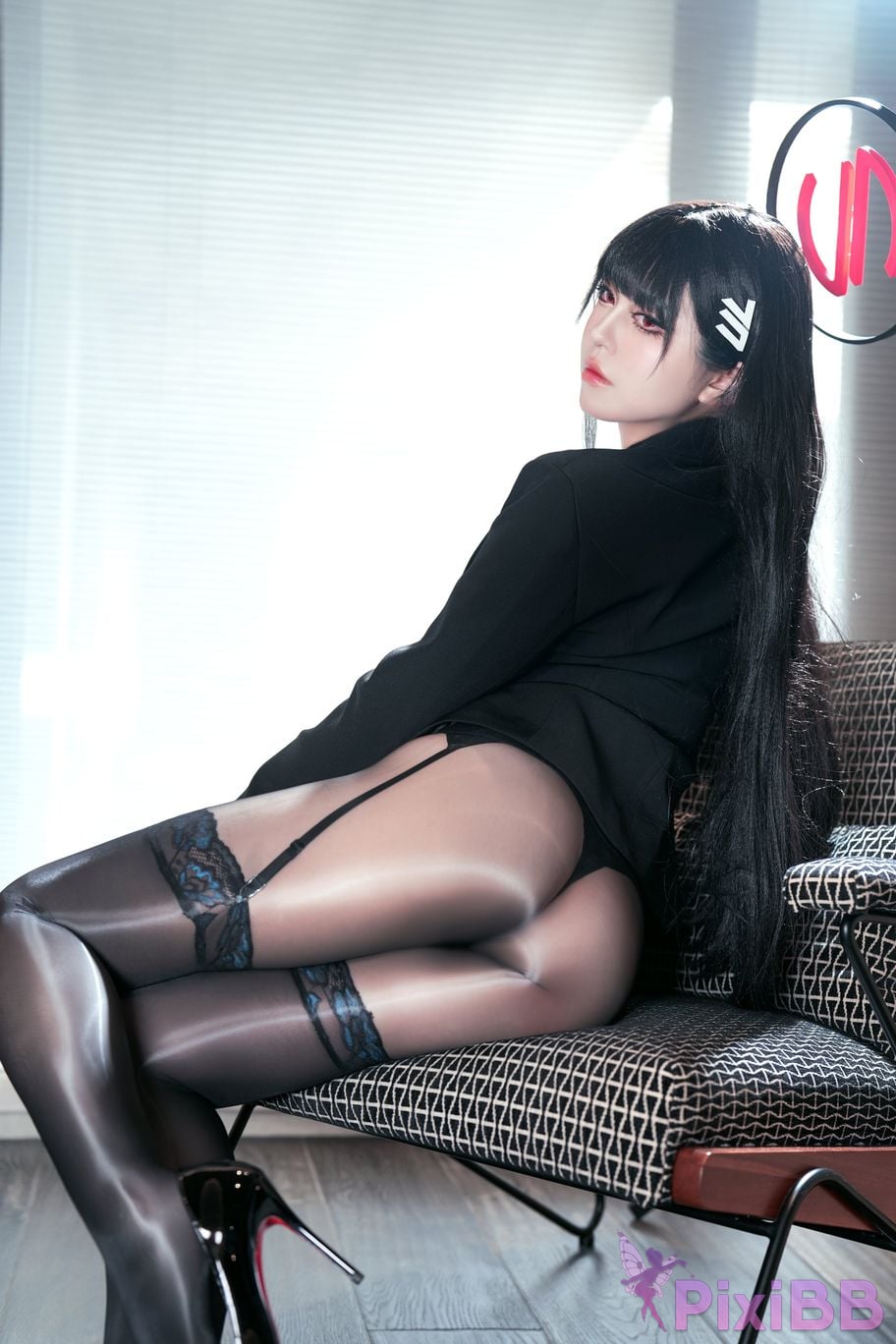 Cosplayer Half son Blue Archive Rion Moon underwear OL PixiBB.COM 020