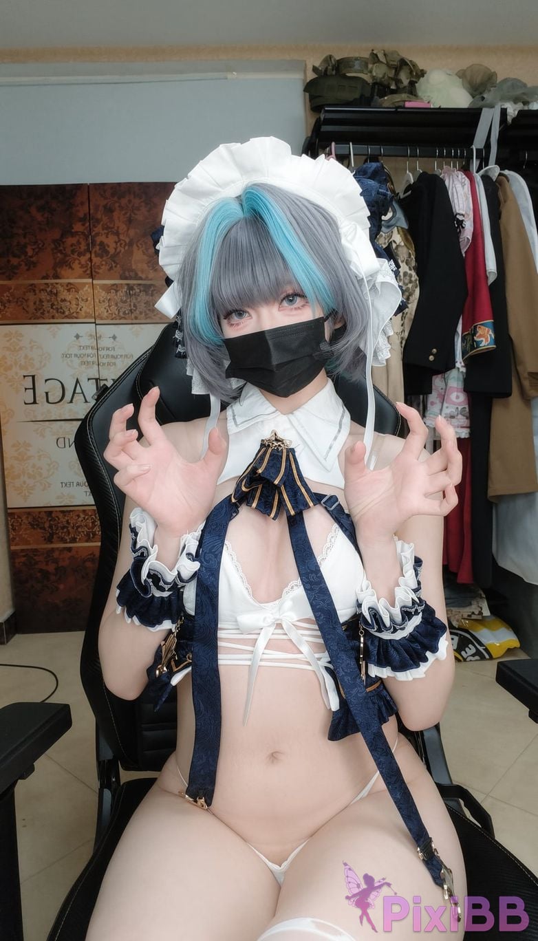 OtherXXX Pudding Private photo shoot of the best Lolita Welfare Ji top white tiger Cos Mask girl PixiBB.COM 139