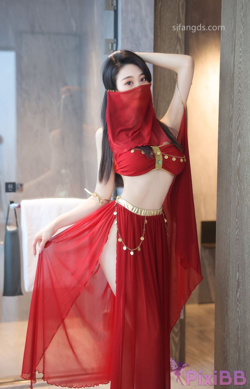 XR Uncensored Qingmiao R18 XIUREN Model Red dance skirt S PixiBB.COM 005.JPG