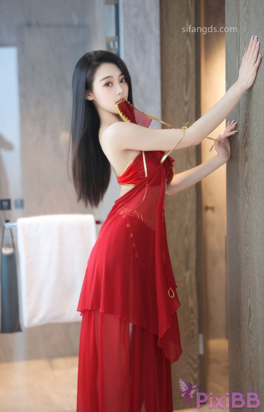 XR Uncensored Qingmiao R18 XIUREN Model Red dance skirt S PixiBB.COM 006.JPG