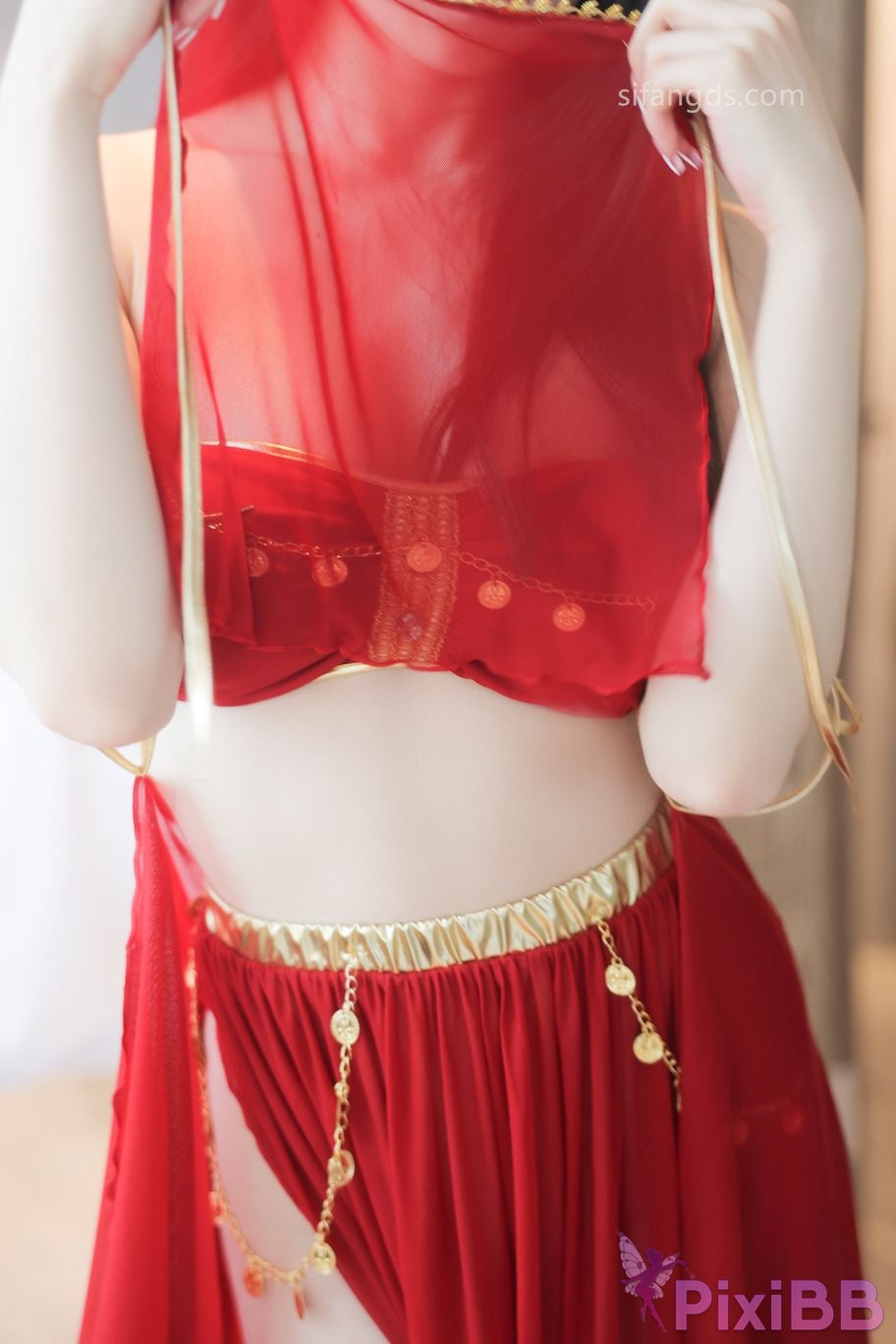 XR Uncensored Qingmiao R18 XIUREN Model Red dance skirt S PixiBB.COM 008.JPG