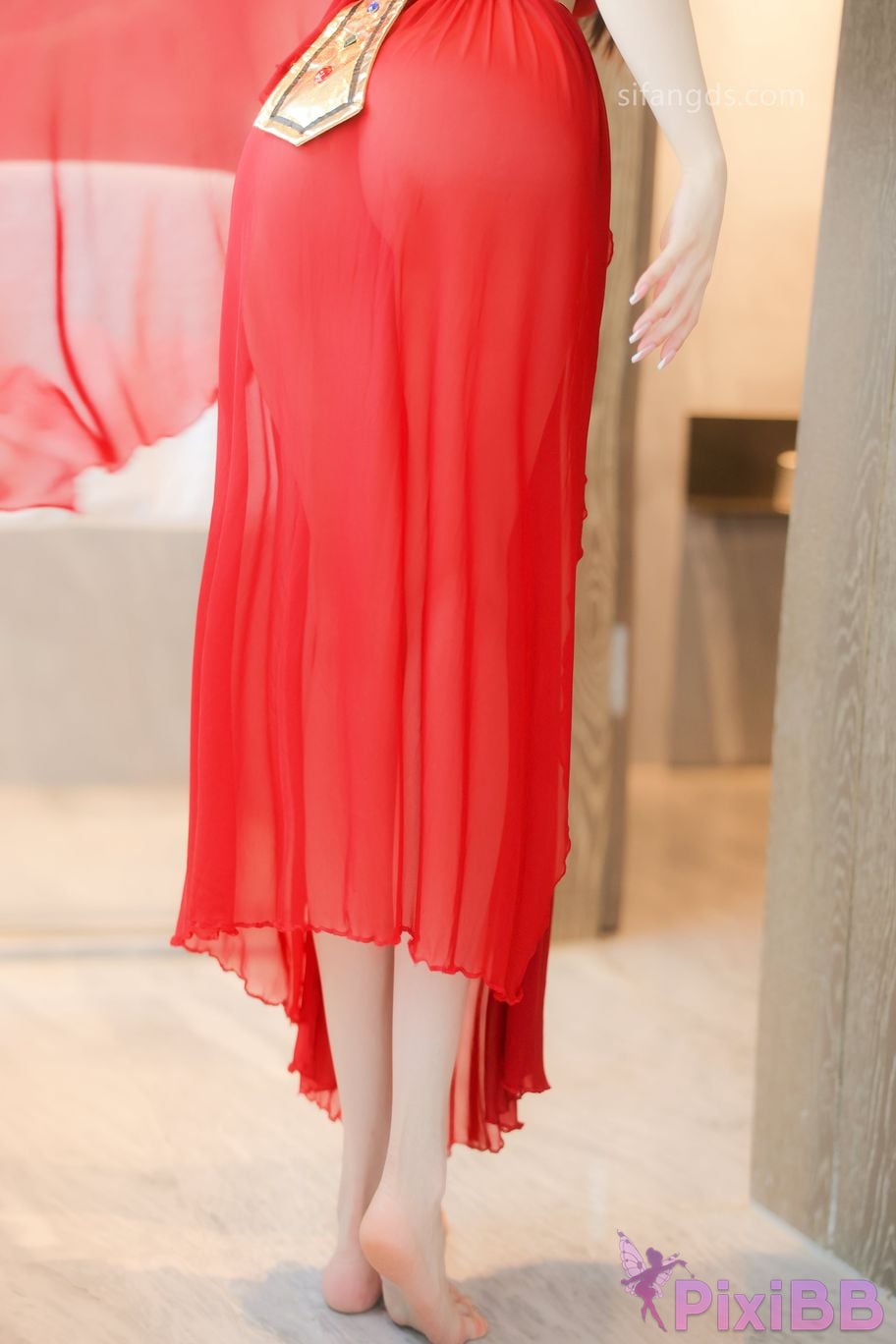 XR Uncensored Qingmiao R18 XIUREN Model Red dance skirt S PixiBB.COM 010.JPG