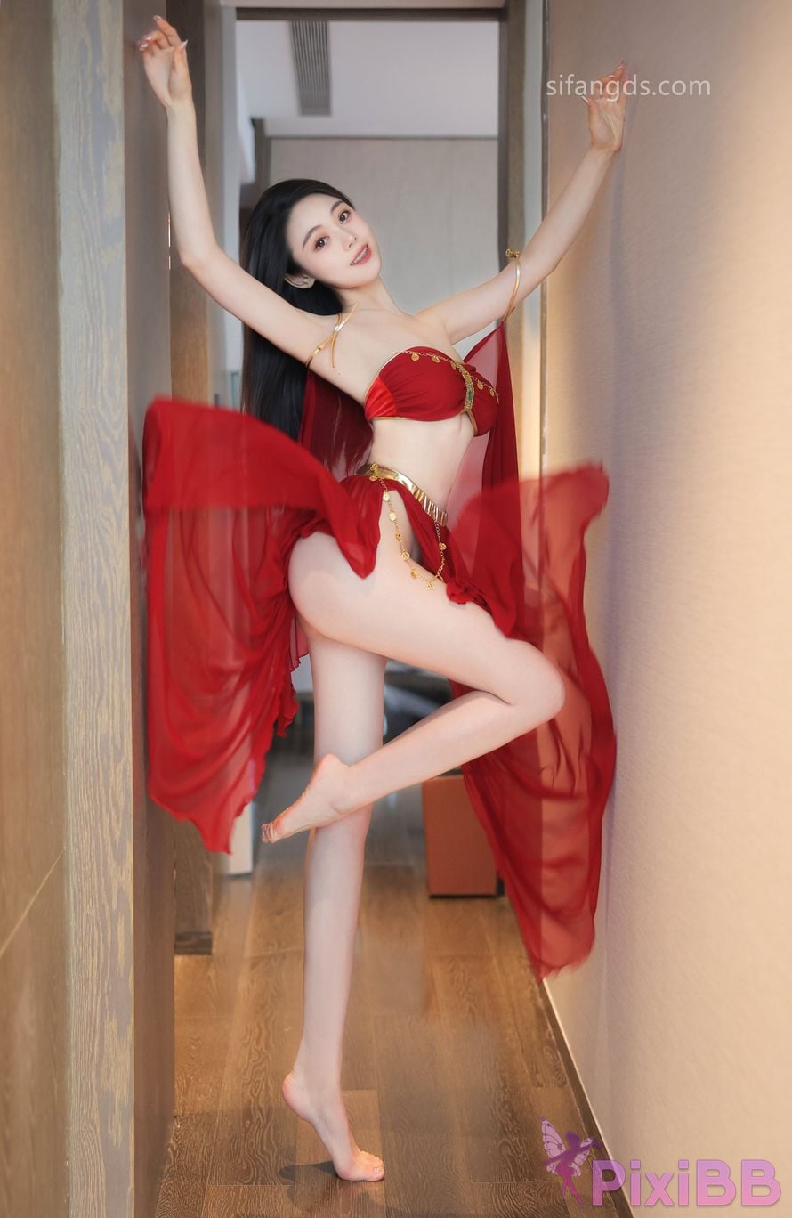 XR Uncensored Qingmiao R18 XIUREN Model Red dance skirt S PixiBB.COM 011.JPG