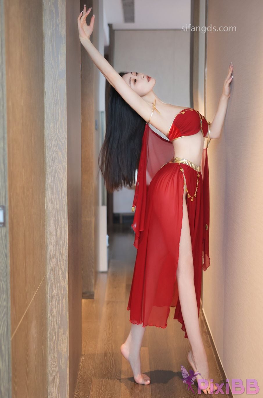 XR Uncensored Qingmiao R18 XIUREN Model Red dance skirt S PixiBB.COM 012.JPG