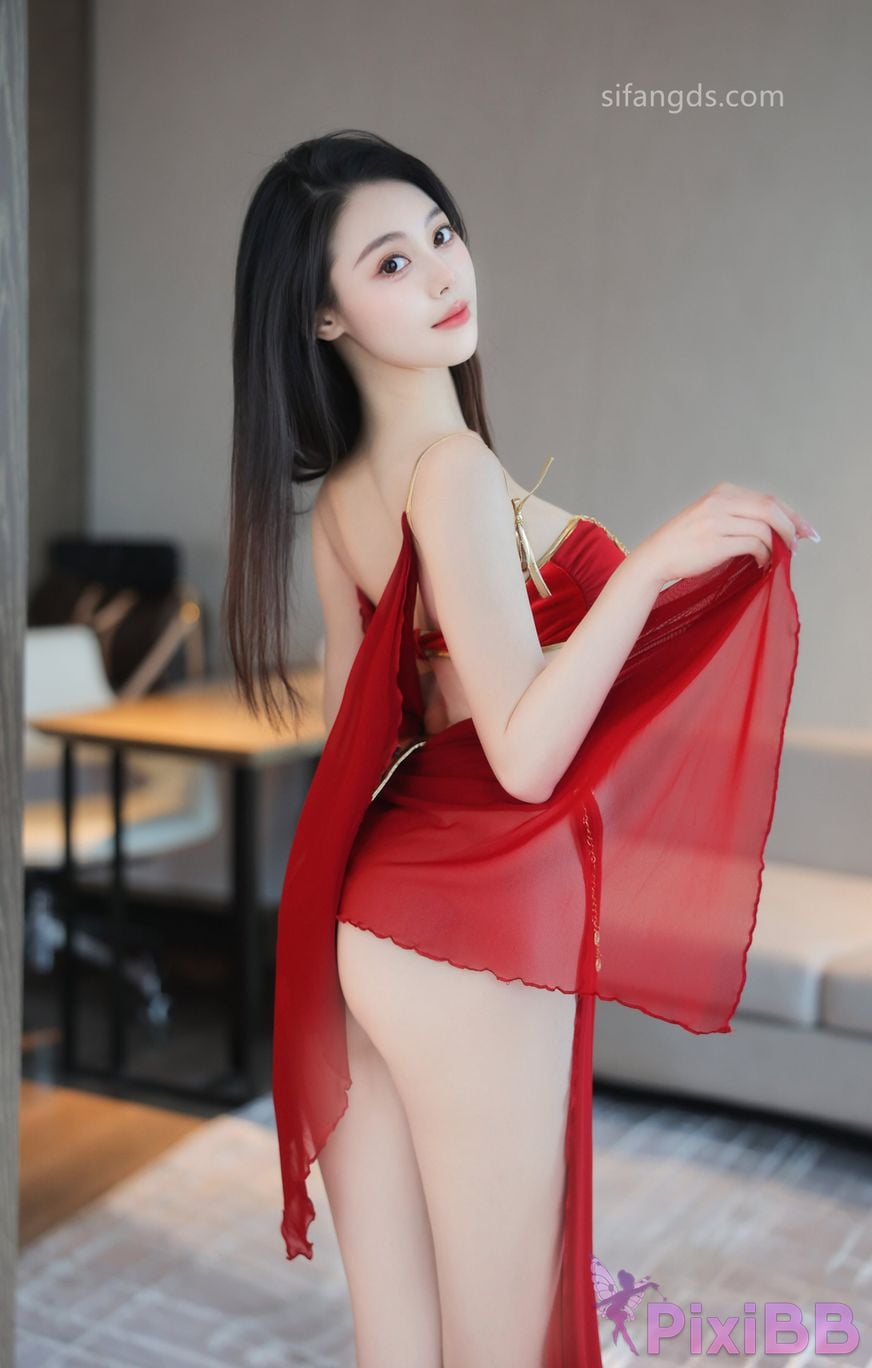 XR Uncensored Qingmiao R18 XIUREN Model Red dance skirt S PixiBB.COM 025.JPG