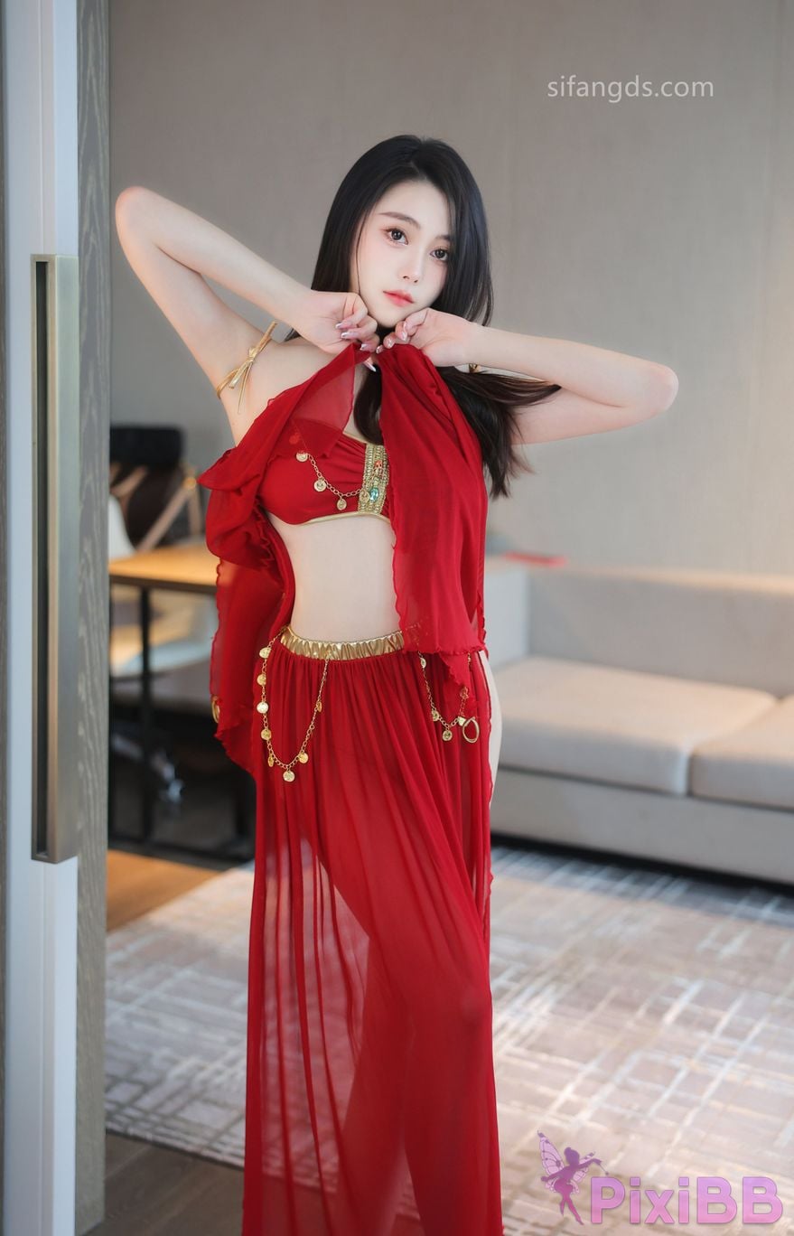 XR Uncensored Qingmiao R18 XIUREN Model Red dance skirt S PixiBB.COM 026.JPG