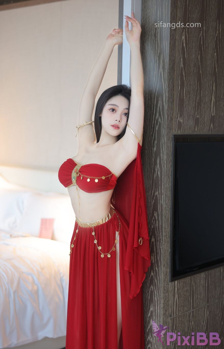 XR Uncensored Qingmiao R18 XIUREN Model Red dance skirt S PixiBB.COM 040.JPG