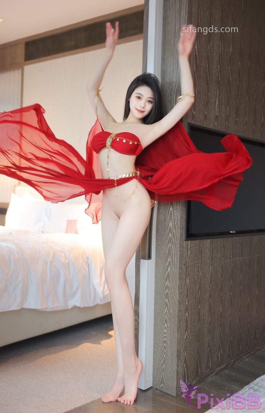 XR Uncensored Qingmiao R18 XIUREN Model Red dance skirt S PixiBB.COM 042.JPG