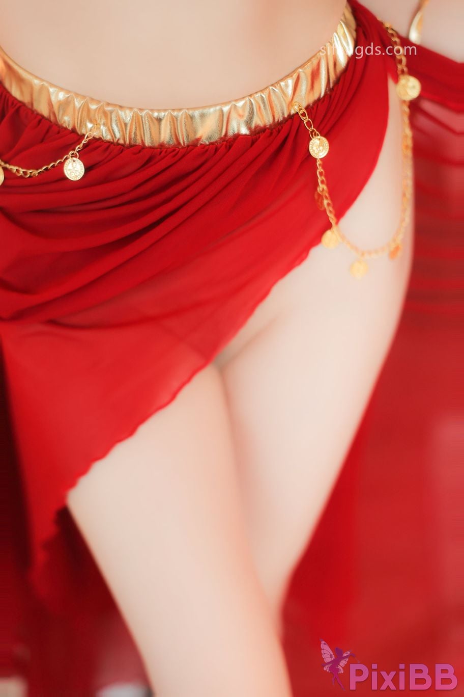 XR Uncensored Qingmiao R18 XIUREN Model Red dance skirt S PixiBB.COM 044.JPG