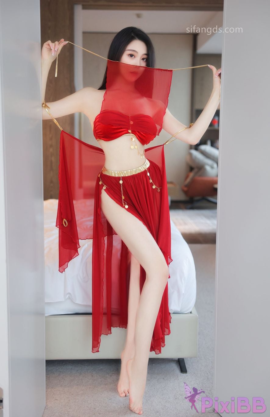 XR Uncensored Qingmiao R18 XIUREN Model Red dance skirt S PixiBB.COM 049.JPG