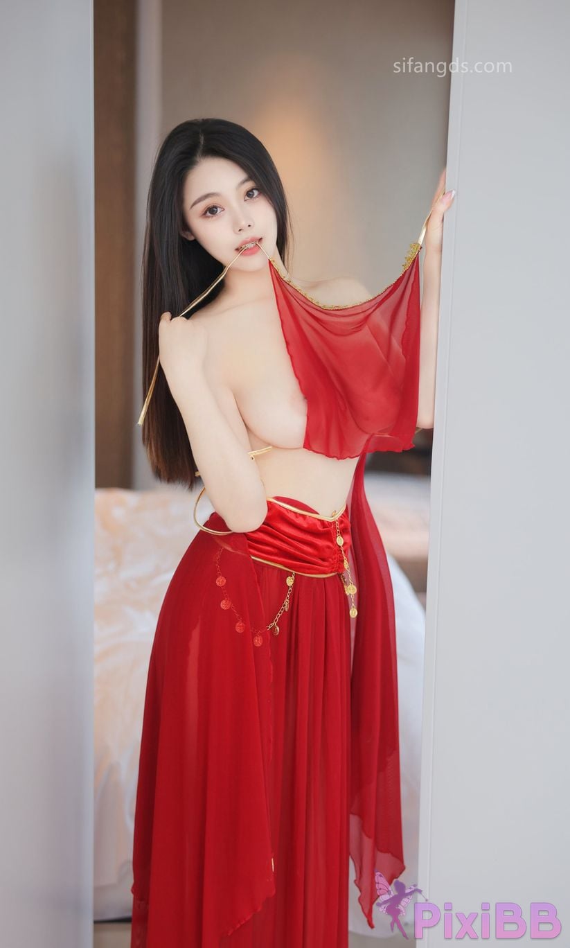 XR Uncensored Qingmiao R18 XIUREN Model Red dance skirt S PixiBB.COM 052.JPG