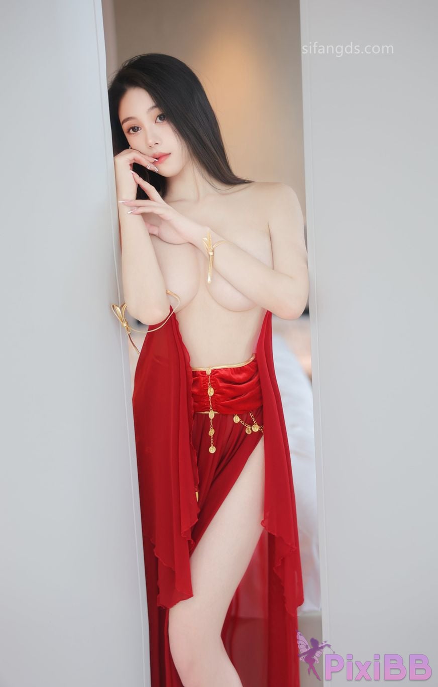 XR Uncensored Qingmiao R18 XIUREN Model Red dance skirt S PixiBB.COM 055.JPG