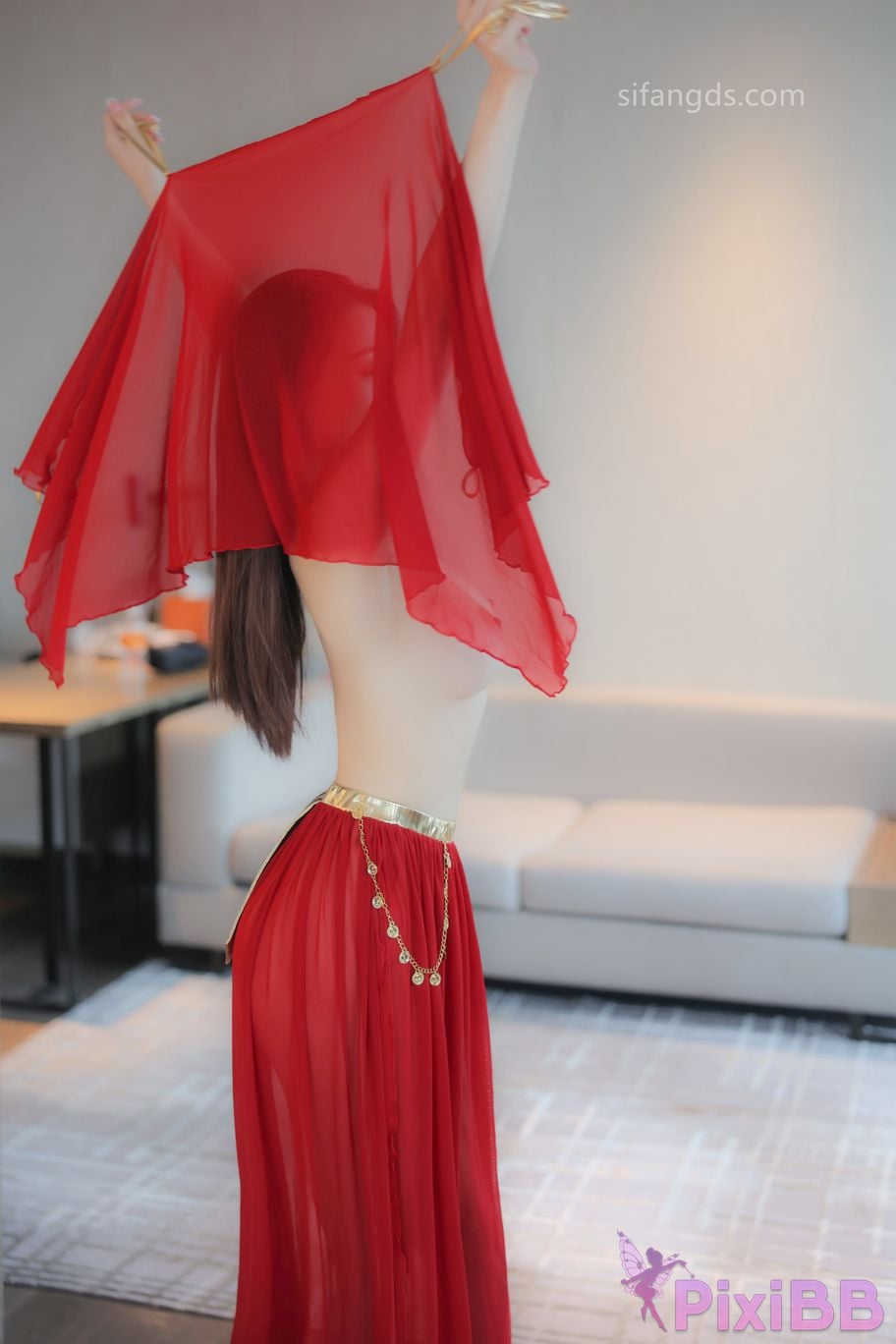 XR Uncensored Qingmiao R18 XIUREN Model Red dance skirt S PixiBB.COM 071.JPG