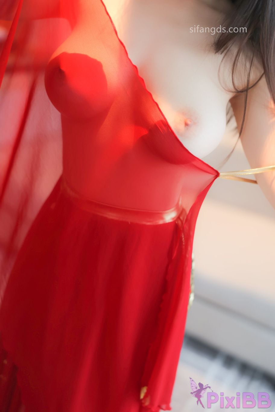 XR Uncensored Qingmiao R18 XIUREN Model Red dance skirt S PixiBB.COM 074.JPG