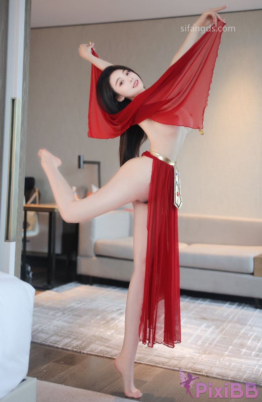 XR Uncensored Qingmiao R18 XIUREN Model Red dance skirt S PixiBB.COM 077.JPG