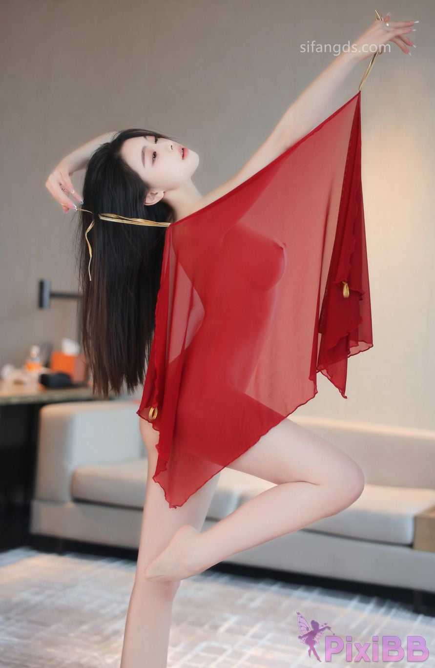 XR Uncensored Qingmiao R18 XIUREN Model Red dance skirt S PixiBB.COM 078.JPG