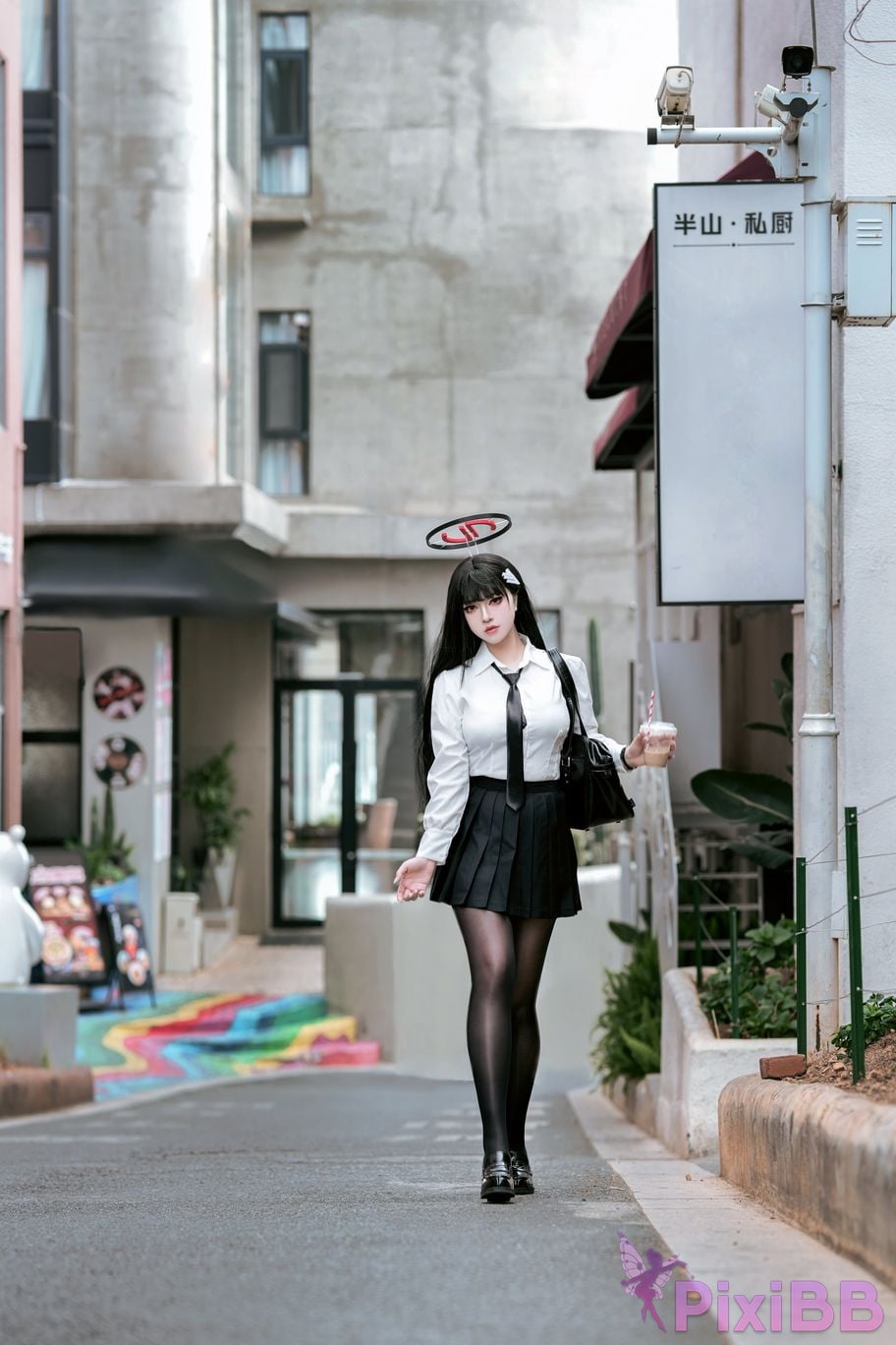 Cosplayer Half son Blue Archive Rion Moon uniform competitive swimming PixiBB.COM 001