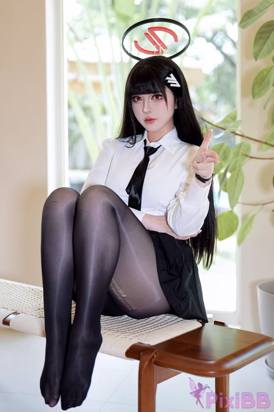 Cosplayer Half son Blue Archive Rion Moon uniform competitive swimming PixiBB.COM 008