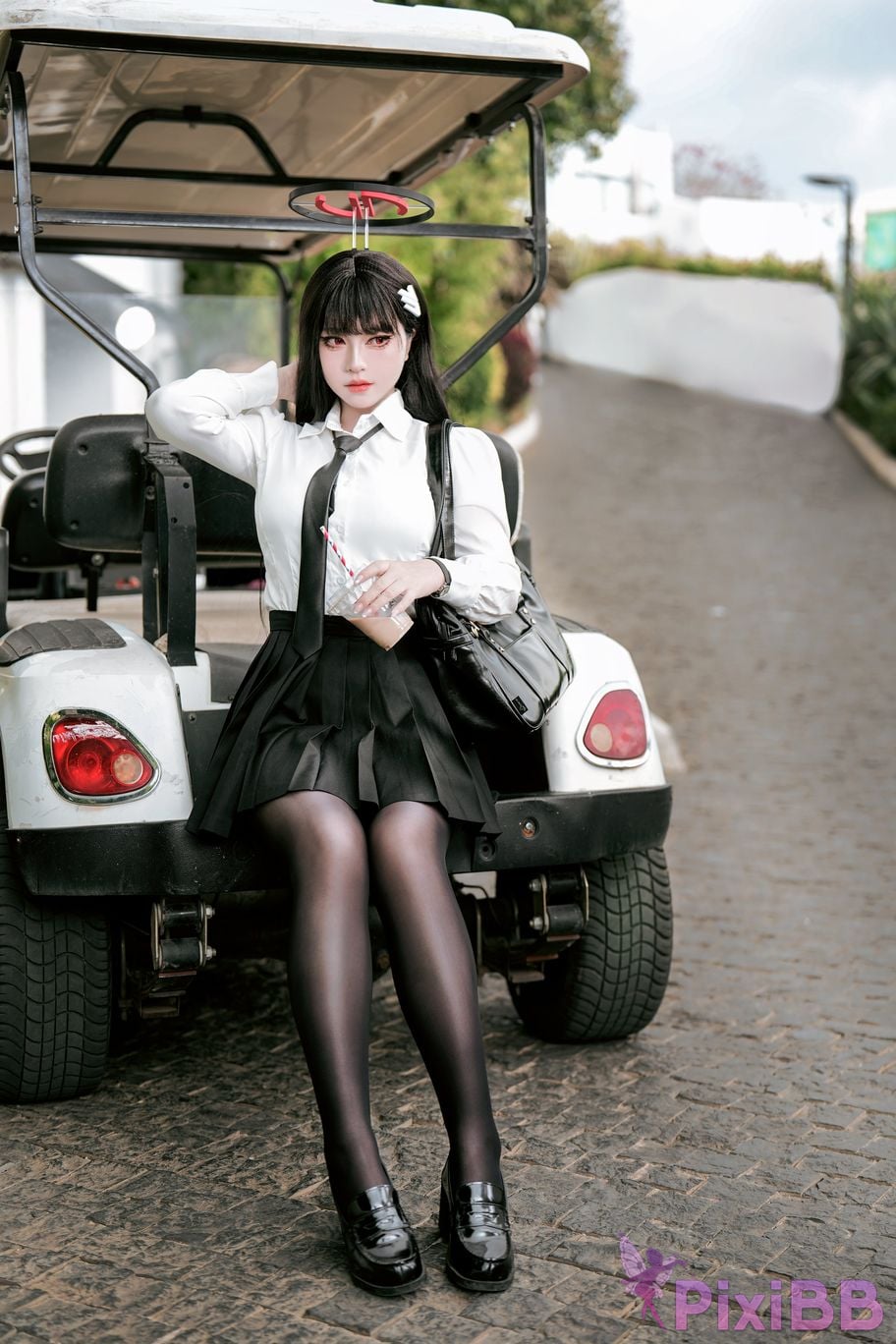 Cosplayer Half son Blue Archive Rion Moon uniform competitive swimming PixiBB.COM 023