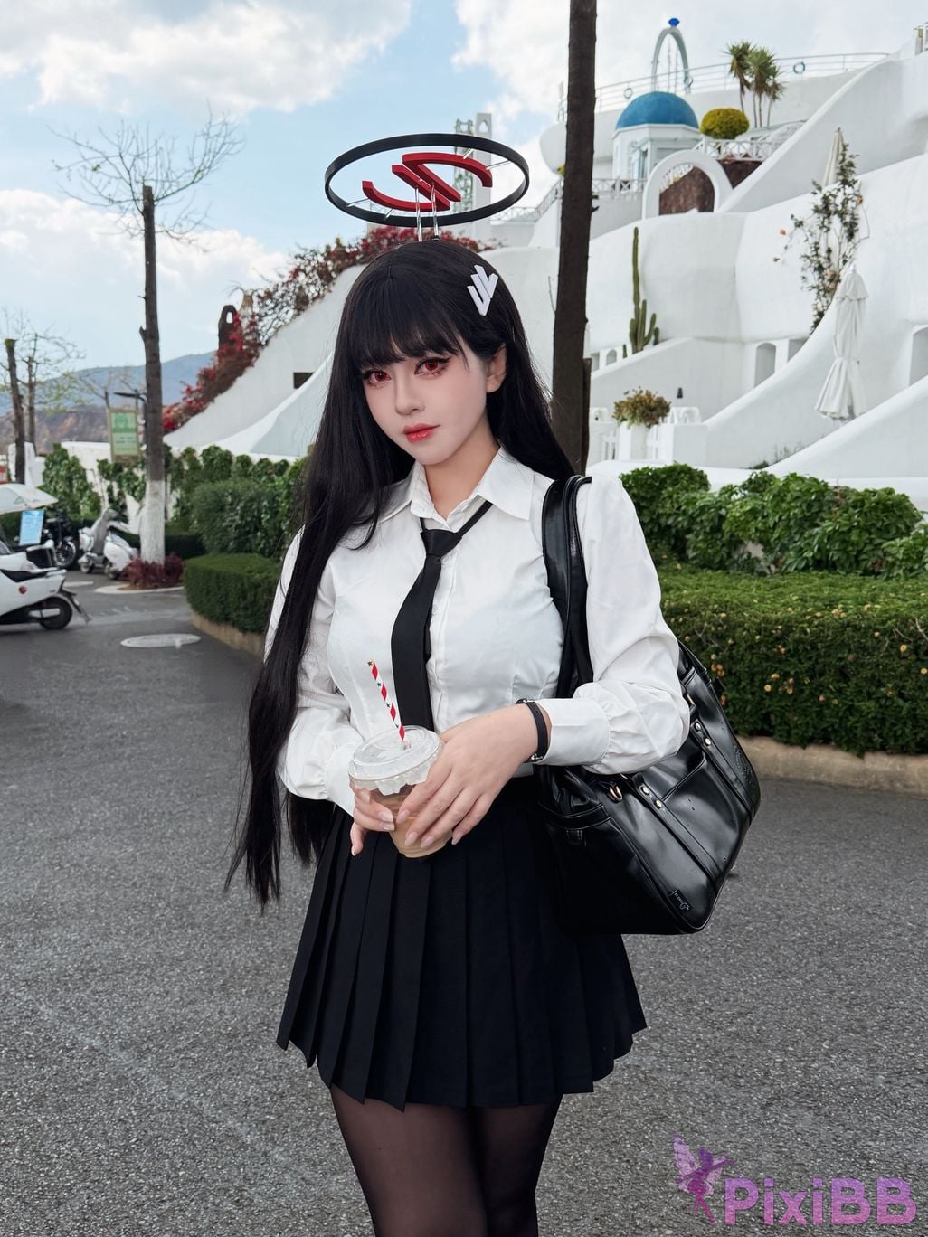 Cosplayer Half son Blue Archive Rion Moon uniform competitive swimming PixiBB.COM 042