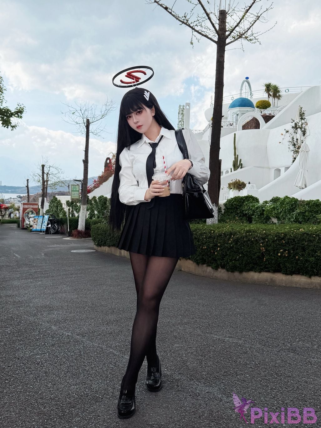 Cosplayer Half son Blue Archive Rion Moon uniform competitive swimming PixiBB.COM 043