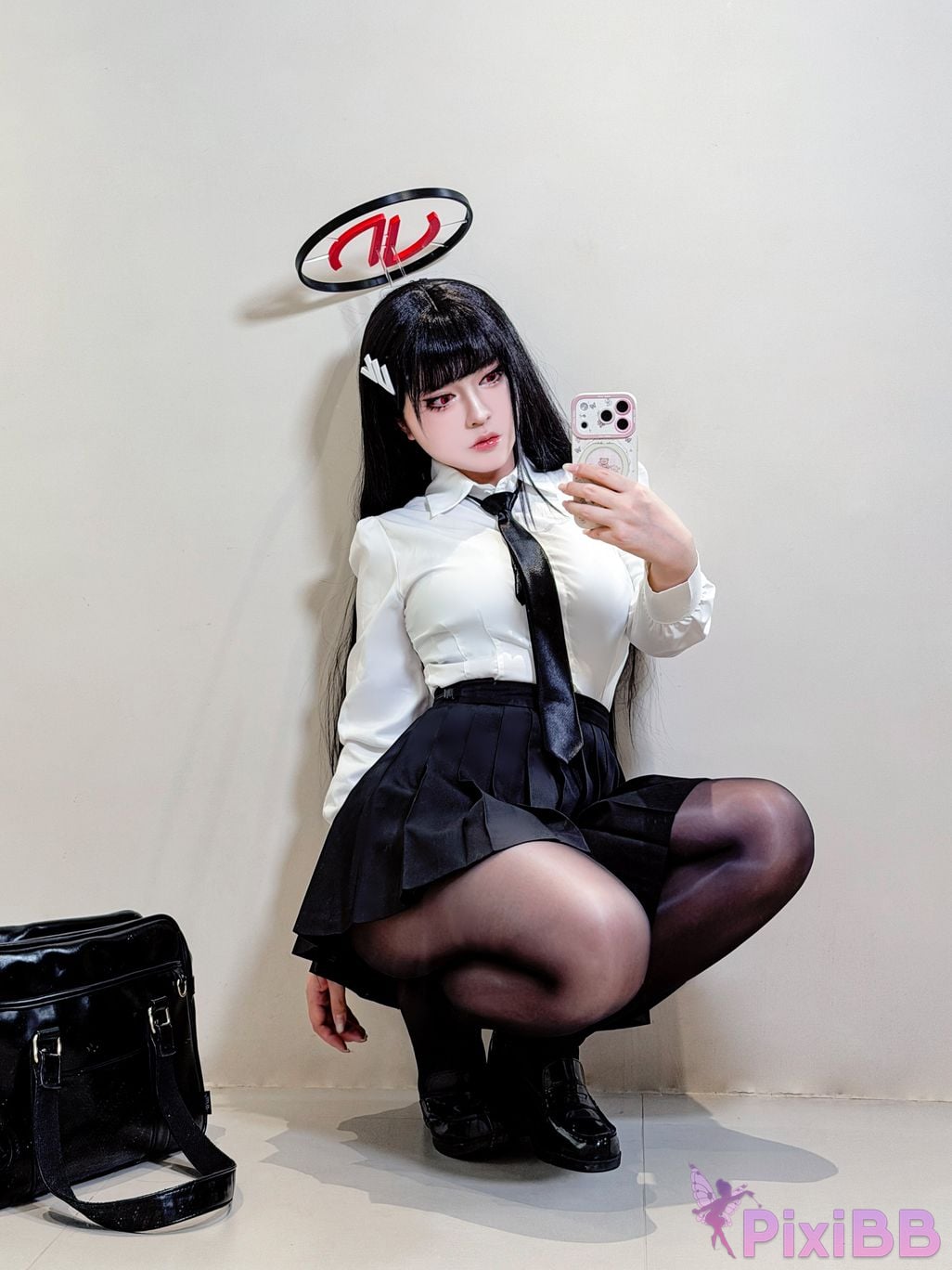 Cosplayer Half son Blue Archive Rion Moon uniform competitive swimming PixiBB.COM 046