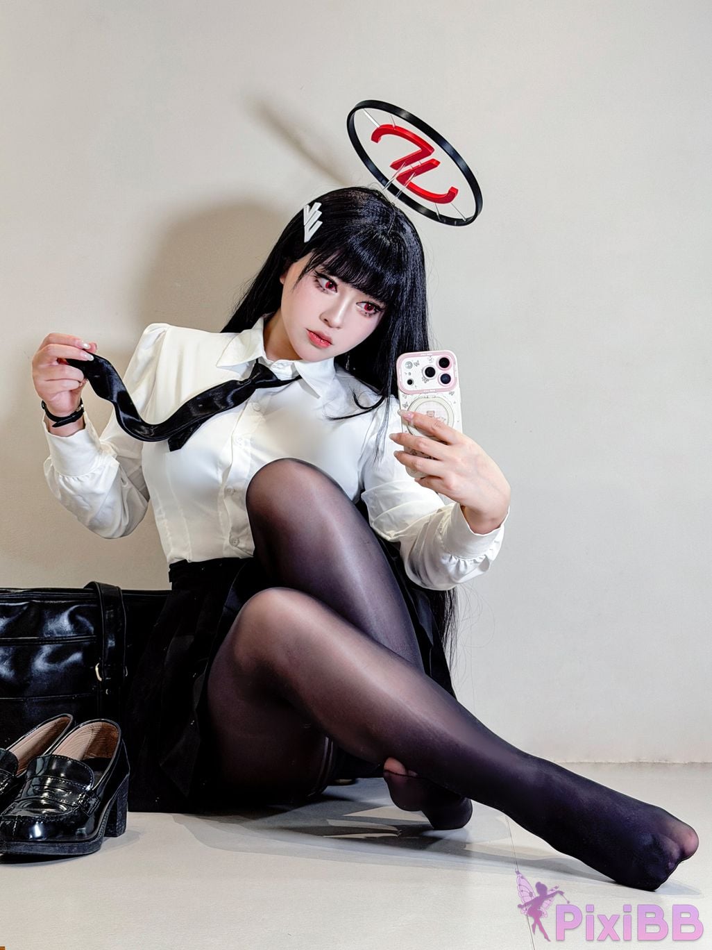 Cosplayer Half son Blue Archive Rion Moon uniform competitive swimming PixiBB.COM 049