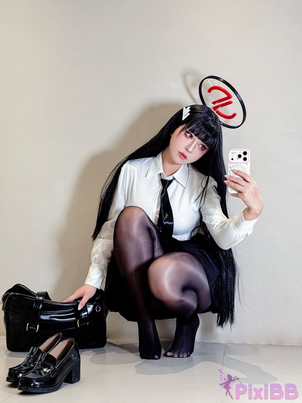 Cosplayer Half son Blue Archive Rion Moon uniform competitive swimming PixiBB.COM 050