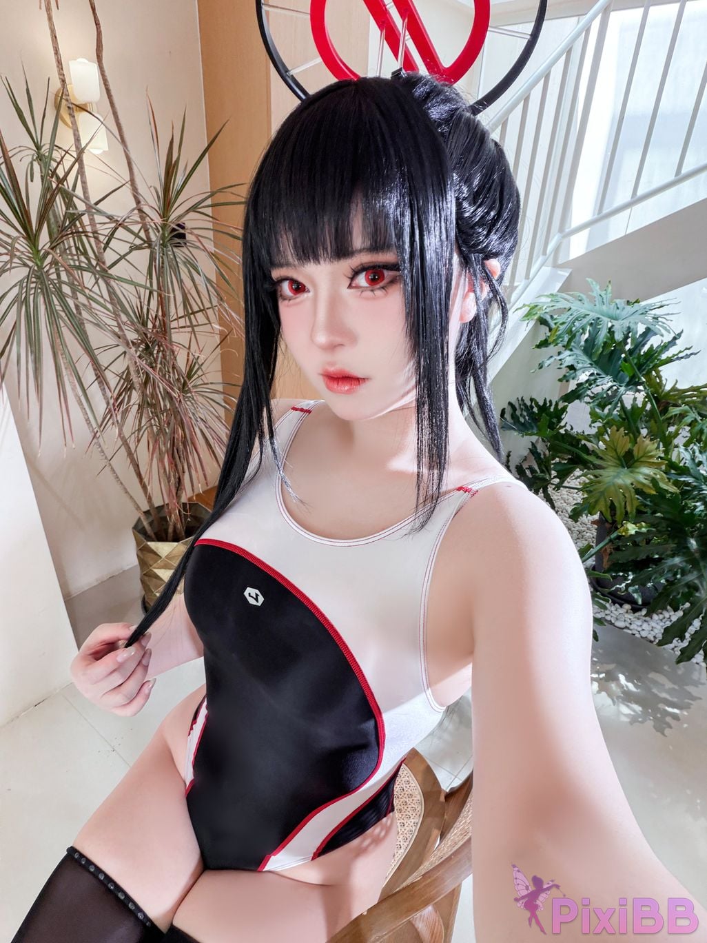 Cosplayer Half son Blue Archive Rion Moon uniform competitive swimming PixiBB.COM 052